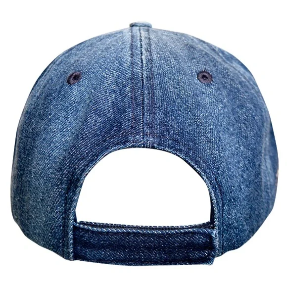 Kerusso grace & truth® Women’s Denim Cap Embroidered "Faith Over Fear™ - Picture 3 of 5